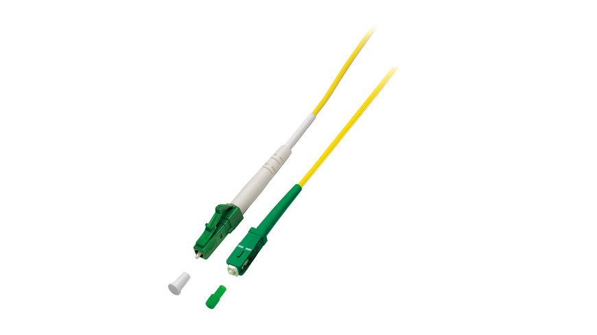 EFB LWL-Patchkabel, Simplex, LC/APC-SC/APC, halogenfrei, Aramid-Gewebemantel, 5 m