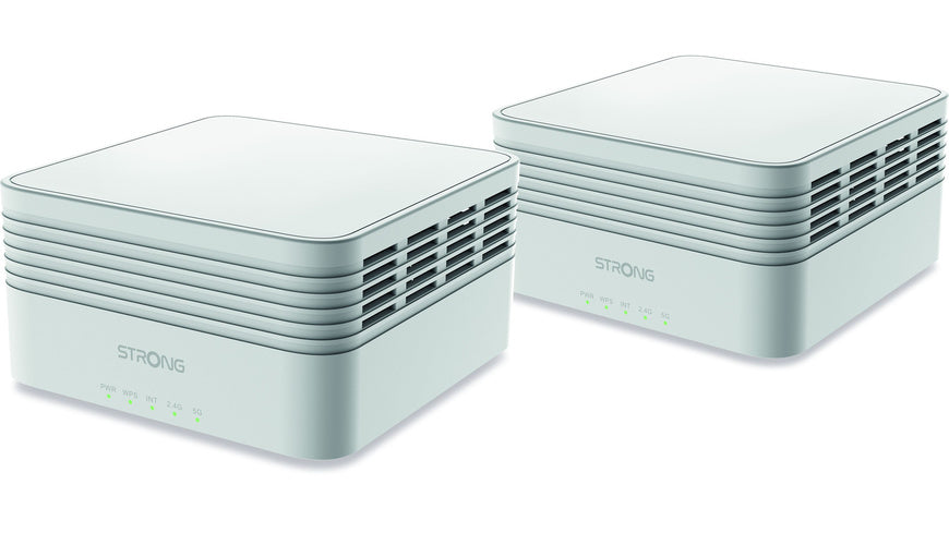 Strong 2er-WiFi-Mesh-Repeater-Kit AX3000, WiFi 6, max. 3000 Mbit/s, MU-MIMO, bis zu 1050 m²