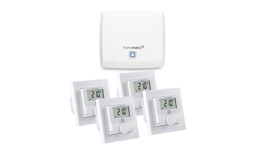 Homematic IP Set Raumklima mit Access Point,  4x Wandthermostat mit Schaltausgang 230 V