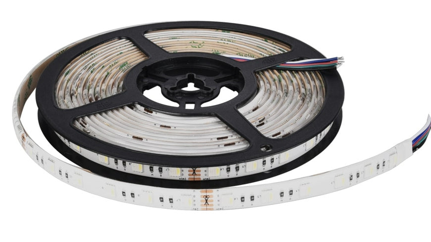 ENOVALITE 5-m-LED-Streifen, 13 W, 12 V DC, RGBW (6500 K), 2,6 W/m, 310 lm/m, 60 LED/m, IP54