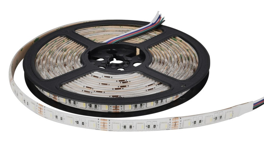 ENOVALITE 5-m-LED-Streifen, 13 W, 12 V DC, RGBW (6500 K), 2,6 W/m, 220 lm/m, 60 LED/m, IP54