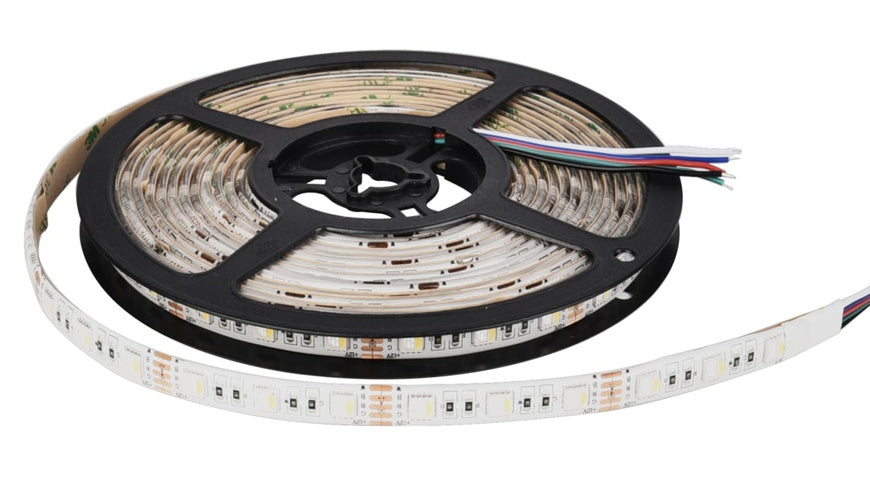 ENOVALITE 5-m-LED-Streifen, 12 W, 12 V DC, RGBW (4000 K), 2,4 W/m, 210 lm/m, 60 LED/m, IP54