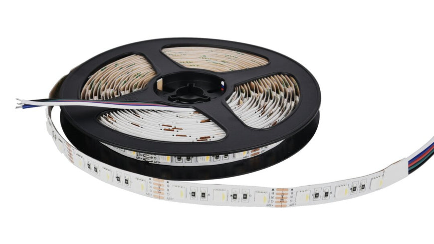 ENOVALITE 5-m-LED-Streifen, 13 W, 12 V DC, RGBW (6500 K), 2,6 W/m, 210 lm/m, 60 LED/m, IP20