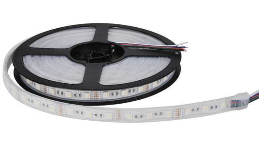 ENOVALITE 5-m-LED-Streifen, 13 W, 12 V DC, RGBW (3000 K), 2,6 W/m, 240 lm/m, 60 LED/m, IP65