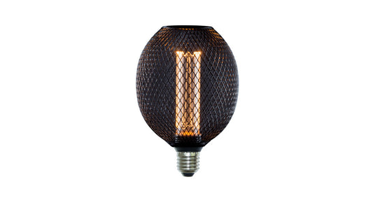 ENOVALITE LED Filament Leuchtmittel, TUBE MESH, Smoke, E27, 3.5W, 120lm, 1800K, dimmbar