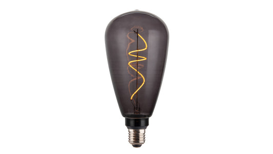 ENOVALITE LED Filament Leuchtmittel, Vintage, PEAR, Smoke, E27, 4W, 40lm, 1800K, dimmbar