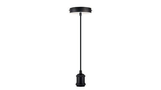 LUXULA Lampenfassung aus Metall, LX100182, schwarz