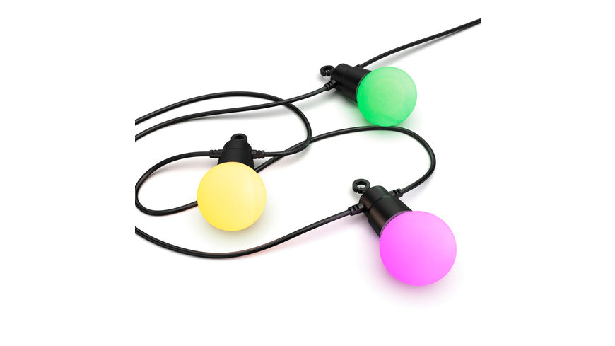 Hama Smarte LED-Lichterkette, WLAN Lampenkette, außen IP44, Farbwechsel, 8 m