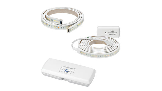 Homematic IP Smart Home Set Licht Basic mit Lightstrip, 3 m (2 + 1 m) und Access Point – basic