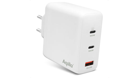 Aqiila Chargebird W4, Ladeadapter, 120W, 2x USB-C 1x USB-A, Weiß