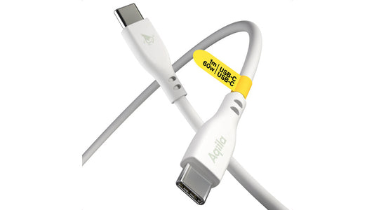 Aqiila Cablebird CS11 Sync-/ Ladekabel, 60W, Type-C auf Type-C, 1 m, Weiß