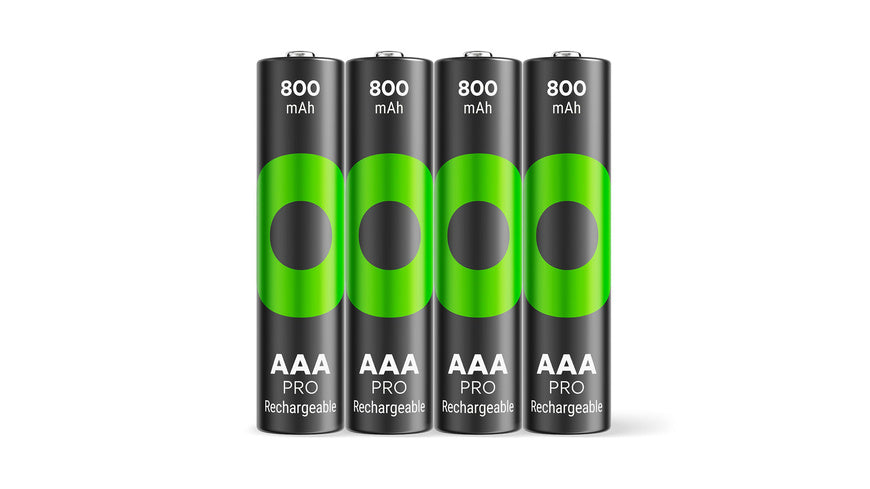 GP AAA Akku  NiMH 800 mAh RECYKO PRO, 1,2V, 4 Stück