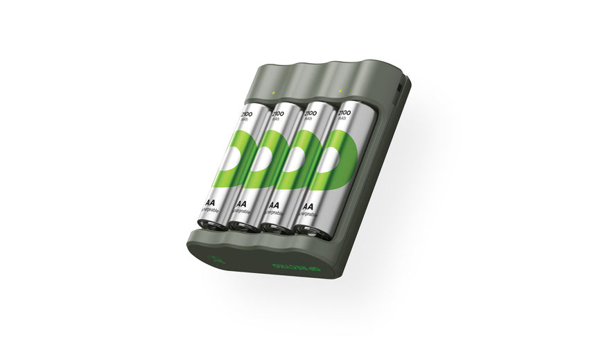 GP USB-Ladegerät B441 Micro (AAA) und Mignon (AA), inkl., 4 x RECYKO AA 2100 mAh