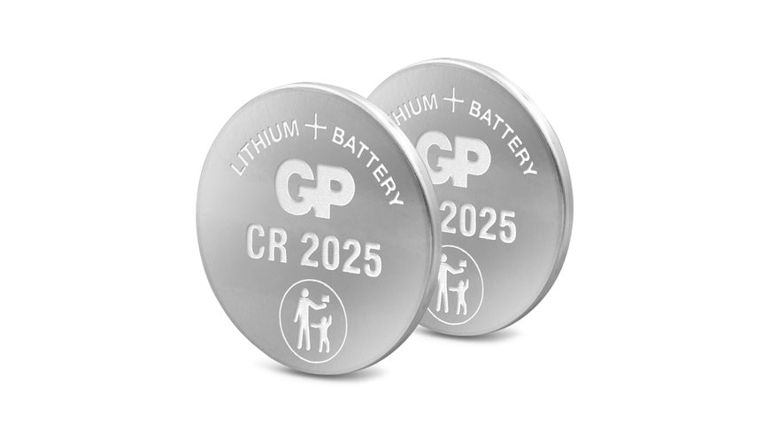 GP Lithium CR2025 Knopfzelle, 3V, 2 Stück