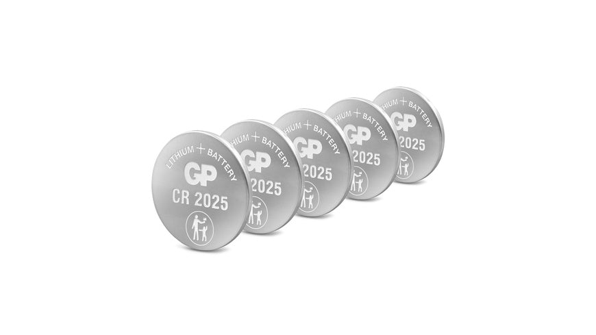GP Lithium CR2025 Knopfzelle, 3V, 5 Stück