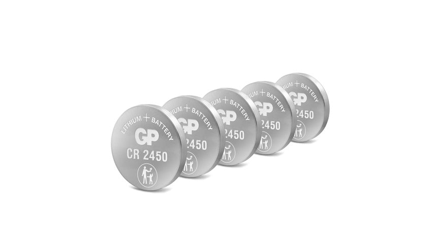 GP Lithium CR2450 Knopfzelle, 3V, 5 Stück
