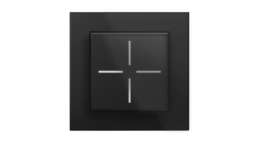 Homematic IP Smart Home Set Glastaster -schwarz,  1-fach-Glasrahmen, 1x WGS-A, 1x GF1-A