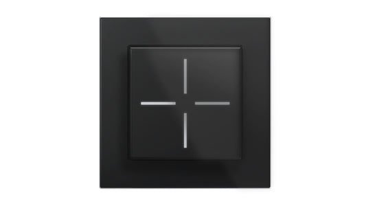 Homematic IP Smart Home Set Glastaster -schwarz,  1-fach-Glasrahmen, 1x WGS-A, 1x GF1-A