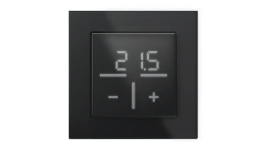 Homematic IP Smart Home Set Glasthermostat mit Co2-Sensor - schwarz,  1 Fach-Glasrahmen, HmIP-WGTC-A +  HmIP-GF1-A