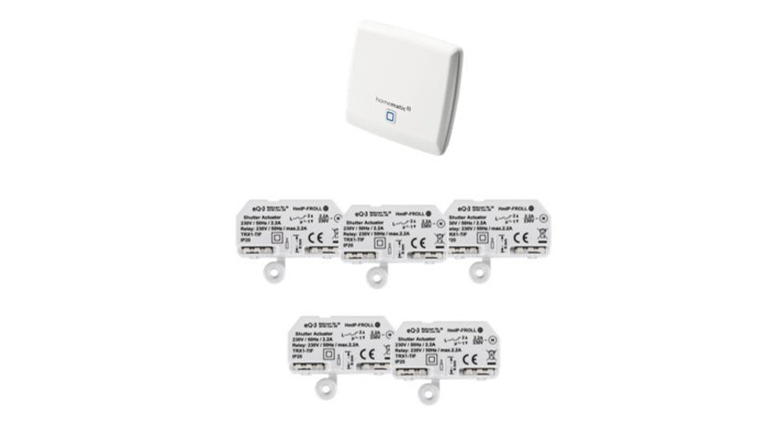 Homematic IP Smart Home Starter Set Rollladen, HmIP-HAP, HmIP-FROLL