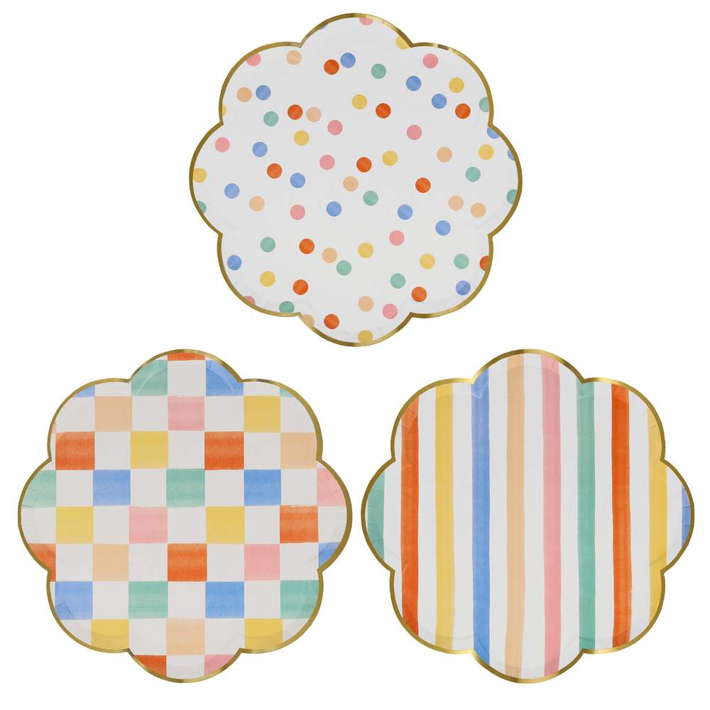 Colourful Pappteller gross