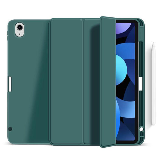 eSTUFF Miami Pencil Case für das iPad 10. Generation, 10.9" - Dark Green PU leather/Clear (Bulk)