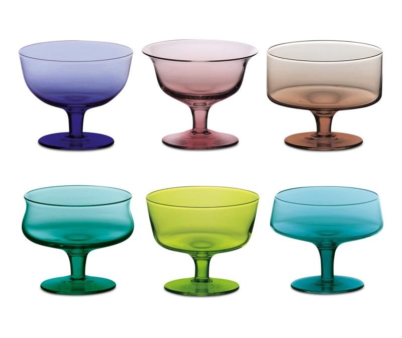 Coupe  6er Set bunt Bitossi, 8,5cm