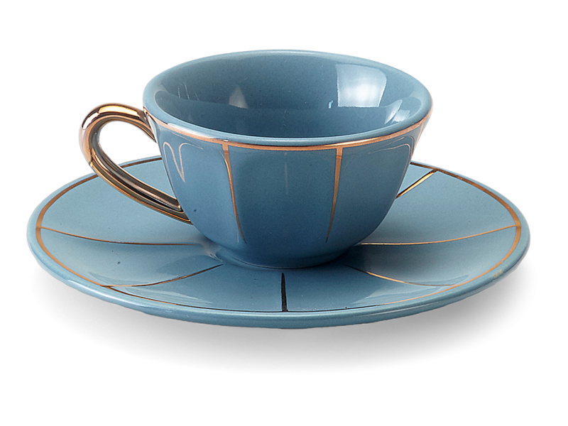 Teetasse hellblau Vintage Bitossi  Ø 10,6cm