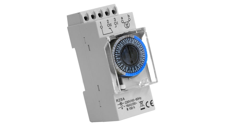 RELTECH Zeitschaltuhr RZSA3, 24 V-, DIN-Schiene, Analog