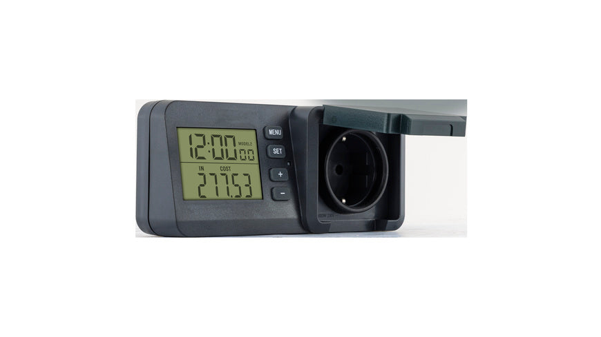REV Energiekostenmessgerät mit LC-Display, IP44, schwarz-grün