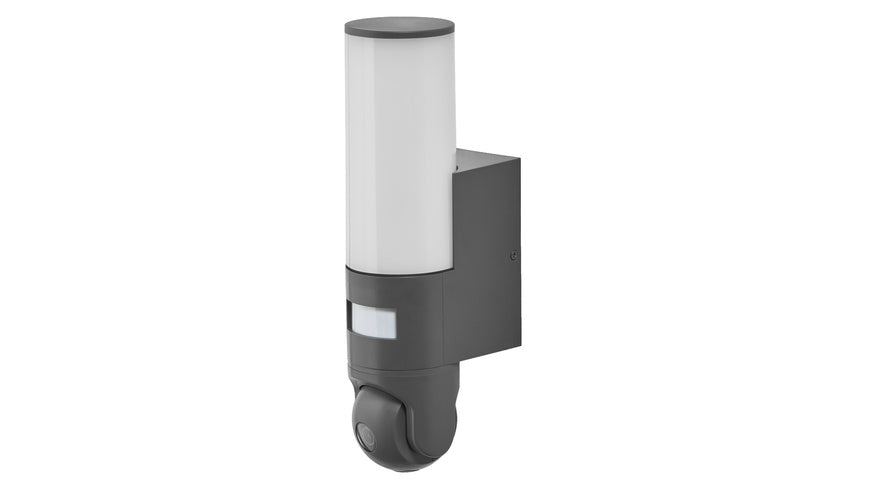 OSRAM SMART+ Smart Home Außenleuchte mit Kamera, WLAN, IP44, schwarz