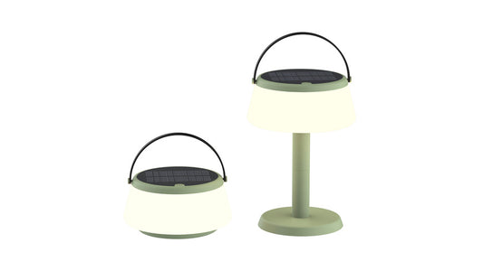 Die BOLD tragbare Solar-Tischlampe, Grün, Solar