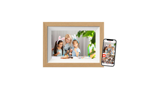 BRAUN digitaler Bilderrahmen, DigiFrame 10W WiFi Buche