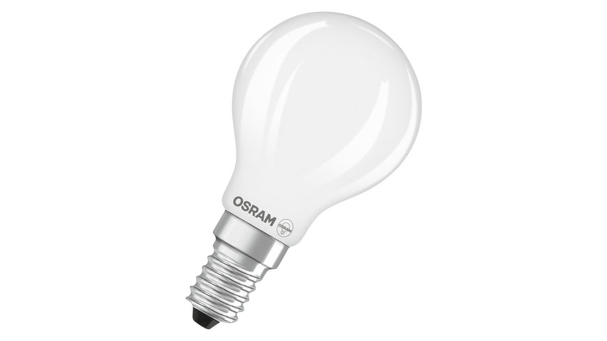 Osram LED Classic P 40, Filament, EEK B, 2,5 W, 470 lm, E14, dimmbar, warmweiß, matt