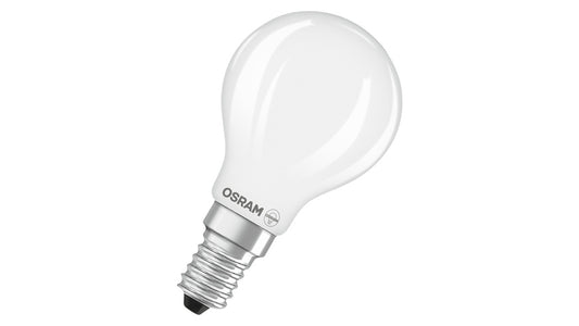 Osram LED Classic P 40, Filament, EEK B, 2,5 W, 470 lm, E14, dimmbar, warmweiß, matt