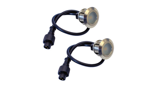 Die Bold 24V-Garten Edelstahl LED Bodeneinbauleuchten, 2er Set