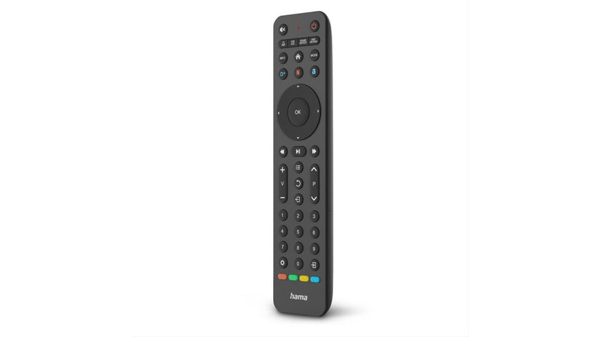 hama Universal-Fernbedienung TV, Infrarot, für 8 Geräte, lernfähig, App-Tasten