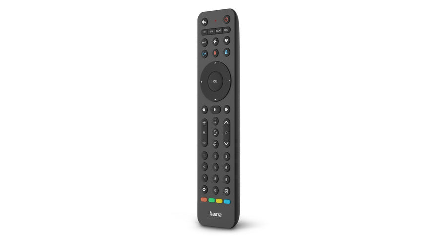 hama Universal-Fernbedienung TV, Infrarot, für 4 Geräte, lernfähig, App-Tasten