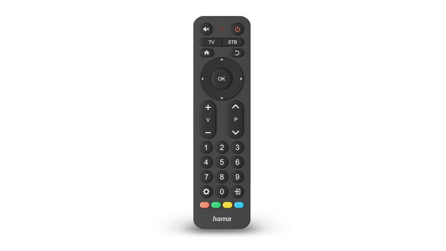 hama Universal-Fernbedienung TV, Infrarot, für 2 Geräte, große Tasten, lernfähig