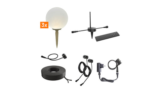 Die Bold Set 24V-Garten Kugeln, 3 Kugeln