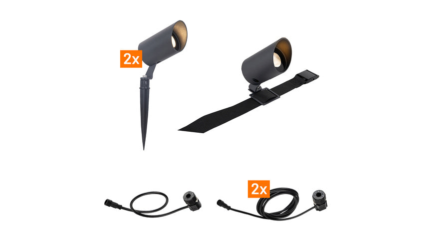 Die Bold Erweiterungsset  24V-Garten Spot-Lights, 3 Spots
