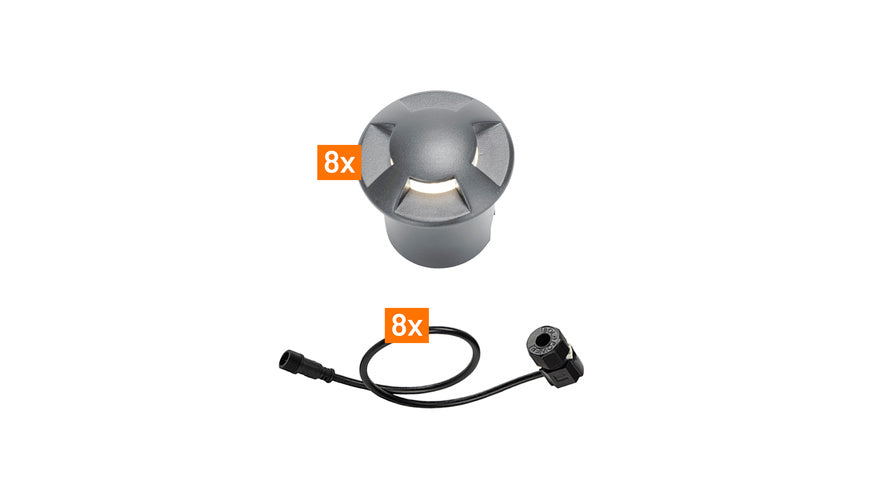 Die Bold Erweiterungsset 24V-Garten, 8 Leuchten, Alu - 2