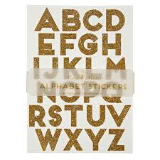 Glitzer Buchstabensticker Gold