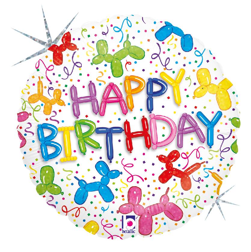 Happy Birthday Dog Folienballon