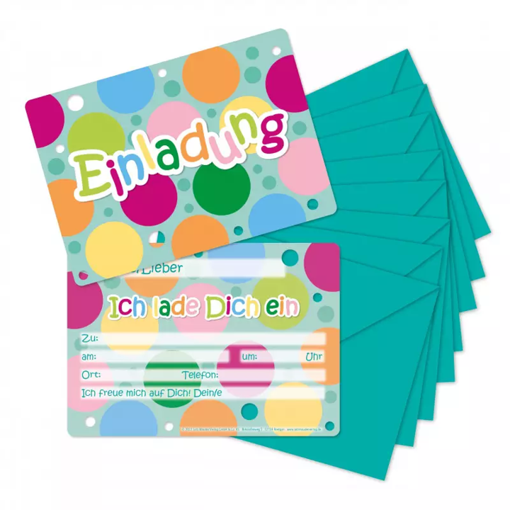 Happy Points Stanzkarten Einladungs - Set