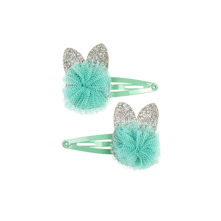 Haarspangen Katze /Hase mint