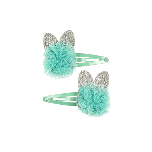 Haarspangen Katze /Hase mint