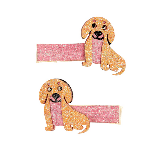 Haarklemmen Hund rosa