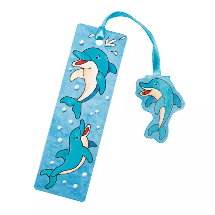 Glitter-Lesezeichen Delfin