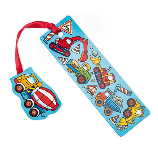 Glitter-Lesezeichen Baustelle